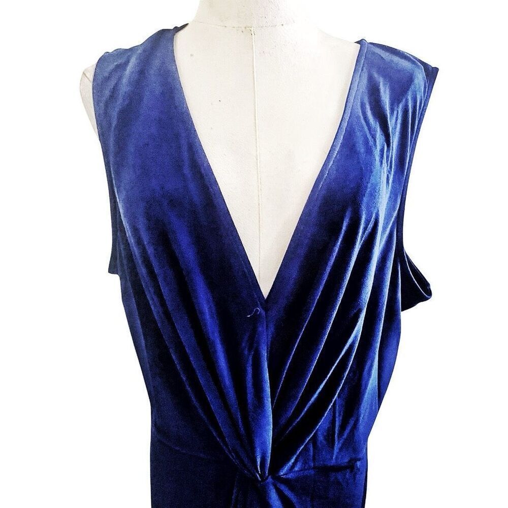 Leota Plus Size Blue Twist Design Dress Size 3X NWT - Picture 2 of 5